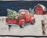 Printed Kitchen Rug (nonskid)(17&quot;x27&quot;) CHRISTMAS,RED TRUCK W/CHRISTMAS T... - £14.28 GBP