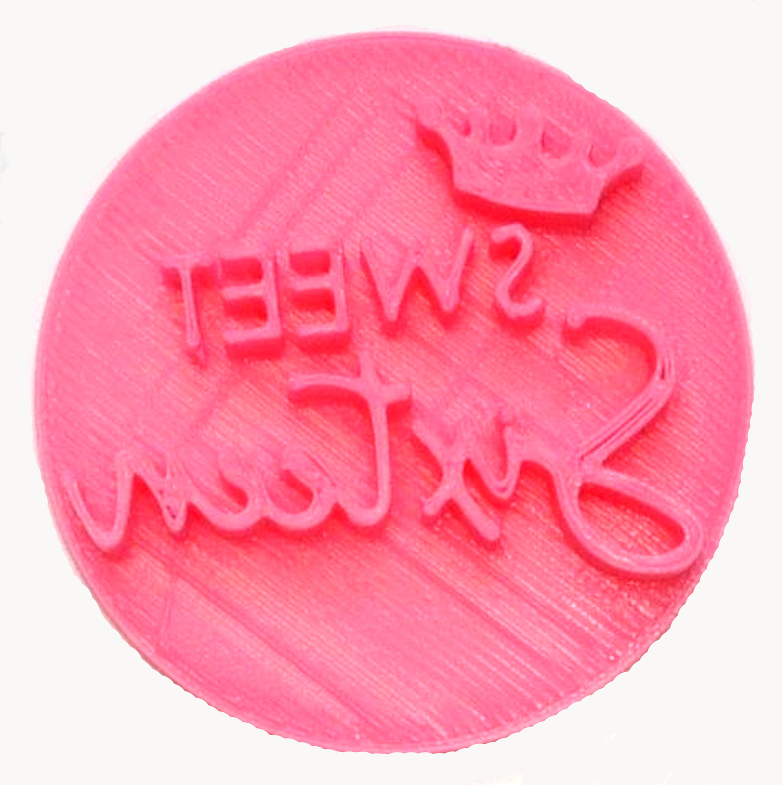 Sweet Sixteen Words Princess Tiara Crown Script Font Cookie Stamp USA PR... - $2.99