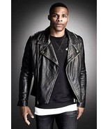 True Religion Men&#39;s Black Genuine Lambskin Leather Double Zip Moto Jacke... - $9,028.25 MXN