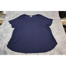 Avi &amp; Viv Shirt Womens 4X Blue Casual Lightweight Short Sleeve Plus Size - £13.21 GBP