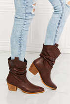 MMShoes Better in Texas Scrunch Cowboy Boots in Brown - £67.73 GBP