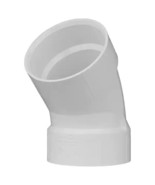 Charlotte Pipe 1-1/2&quot; 45-Degree Hub x Hub  Elbow Fitting PVC DWV PVC0032... - $6.04