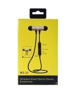 BT-21 Metallic Wireless Bluetooth Stereo Sports Headset WHITE - £7.42 GBP