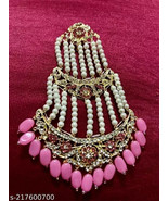 Indian Joharibazar Gold Plated Kundan Hedrabad Passa Jhumar Pasa Jewelry... - €28,96 EUR