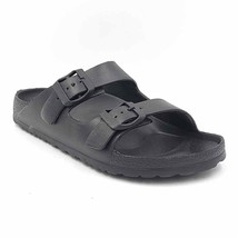 Sun + Stone Men Double Strap Footbed Slide Sandals Jude Size US 7 Black - £6.64 GBP
