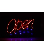 Animated Motion LED Open Sign On Off Switch Bright Light Neon 23&quot; x 11&quot; ... - £32.47 GBP
