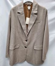 New Day Womens Blazer Size XXL Boyfriend Jacket Brown /Black Check  image 2