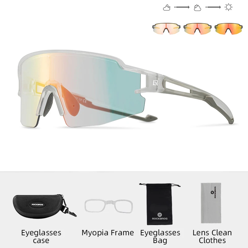 BROS Cycling Gles Photochromic Polarized Lens Bike Gles UV400 Protection Eyewear - £127.86 GBP