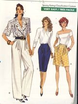 Misses&#39; Petite Shorts Pants Skirt Sewing Pattern Vogue 7449 ~ Sz 12-16  ... - £3.14 GBP