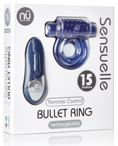 Nu Sensuelle Remote Control Rechargeable Bullet Ring - Blue - £62.75 GBP