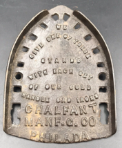 Antique Chalfant Manf.G.Co Philada. Sad Iron Trivet Cast Iron 6.25&quot; x 4.75&quot; - £43.80 GBP