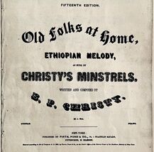 1940 Stephen Foster Ethiopan Melody Print Ephemera Old Folks At Home DWN10A - $19.99