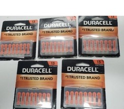 Duracell Size 13 Hearing Aid Batteries Lot of 5 Orange Tab Expire Mar 2025 - £12.51 GBP