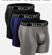 Mens Underwear Briefs 3 Pack,BULLIANT Mesh Athletic Sports Boxer Briefs Low Rise - $33.70 CAD