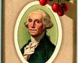 George Washington Ciliegia Rami Border Goffrato Winsch Dietro DB Cartolina - $10.20