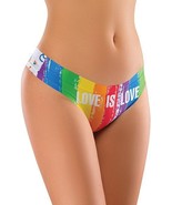 Mememe Pride Love Is Printed Thong - $23.45 CAD