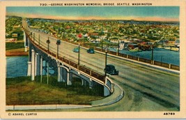 Postcard George Washington Memorial Bridge Seattle Washington  - £7.71 GBP