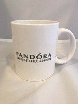 Pandora Jewelry Coffee Mug Employee mug Unavailable to Public 8 oz White Black - £6.17 GBP