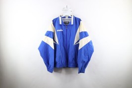 Vintage 90s Diadora Mens Large Distressed Spell Out Lined Soccer Warm Up... - $54.40
