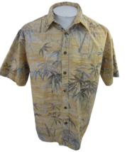 Cooke Street Men Hawaiian camp shirt L pit to pit 25.5 aloha luau tropical flora - £15.50 GBP