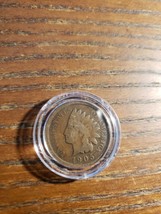 1905 Indian head one cent coin in coin display enclosure - £37.23 GBP