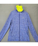 Under Armour Blue Hoodie Jacket Full Zip Lightweight Heat Gear Womens Si... - $12.60