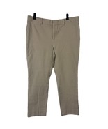 Crown &amp; Ivy Womens Pants 14S Cary Pant Bi-Stretch Slim Fit Khaki Straigh... - $23.81 CAD