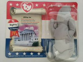 2000 McDonalds TY American Beanie Baby Righty the Elephant Retired New BB20 - £6.38 GBP