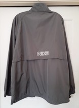 Nike Men&#39;s Lightweight Windbreaker Jacket Varsity Full Zip Pockets Gray ... - $33.89