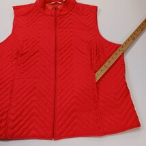 Orvis RN#70534 Women's Full Zip Orange Sleeveless Vest Pockets Size XL image 5