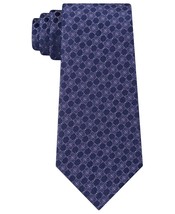 CALVIN KLEIN Men&#39;s Classic Medallion Silk Tie Purple One Size B4HP - £19.53 GBP