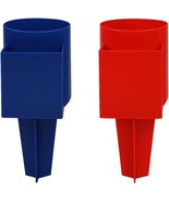 2-Pack Beach Drink &amp; Phone Holder with Pocket  Sand Spike Cup Organizer ... - €10,93 EUR