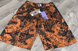 Future Collective Brown &amp; Black Plant Theme Shorts Kahlana Barfield Brown NWT - £7.49 GBP