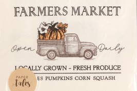 Fall Cocktail Napkins 40 Ct Farmers Market ~ Locally Grown ~ Fresh Produce - £8.92 GBP