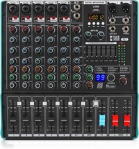 Xtuga Ts7 Professional 7 Channel Audio Mixer With Bluetooth,, And Mute Button. - £122.72 GBP