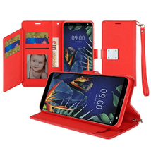 for LG K40 Wristlet Wallet with Two Row Card Holder RED - $5.86