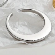 F.I.N.S Minimalist Slim S925  Silver Geometric Ring INS Simple Roun Ring Silver  - £20.82 GBP