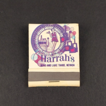 Vintage Harrah&#39;s Reno and Lake Tahoe Hotel Casino Nevada Advertising Matchbook - £4.68 GBP