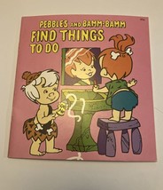 Flintstone Children&#39;s Book-Pebbles and Bamm-Bamm Find Things to do-1986 VTG 80s - £8.97 GBP