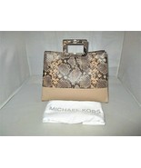Michael Kors Kristen Top Handle Large Embossed Leather Satchel $398 Dark... - $89.09