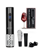 Rechargeable Electric Wine Bottle Opener With Lockable Foil Cutter, Vacu... - $178.67 CAD