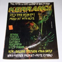 Alice Cooper Kerrang! Magazine Vintage 1987 Anthrax Warlock Ramones AC/DC Tour - £23.76 GBP