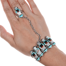 sz6 Theresa Waseta Zuni sterling Slave Bracelet and ring set - $495.00