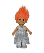 Russ Troll Doll 7&quot; Fashion Tracey Orange Hair Silver Dress - £8.15 GBP