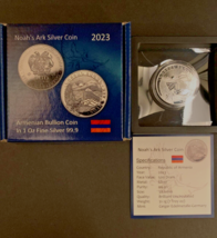 Armenian Noah&#39;s Ark 1 oz 2023  Silver Coin .999 Proof-like in Box - £36.07 GBP