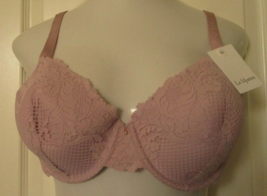 Le Mystere lace allure padded underwire bra size 38D Violet Ice Style 5646 - £23.40 GBP