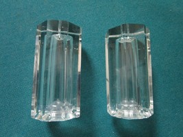 OLEG CASSINI CRYSTAL PAIR OF SHAKERS 2 3/4&quot; NEW - £35.60 GBP