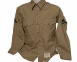 DSCP USMC Military Uniform Shirt Khaki Long Sleeve Valor Mens 16 32 patches - $22.20