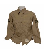 DSCP USMC Military Uniform Shirt Khaki Long Sleeve Valor Mens 16 32 patches - £17.44 GBP