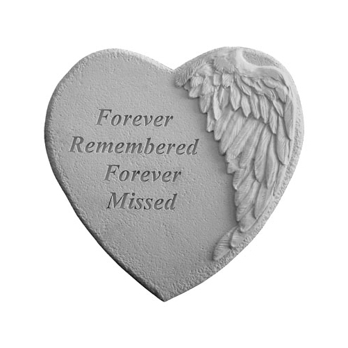 Kay Berry Winged Heart Memorial Stone - Forever Remembered... - $49.35
